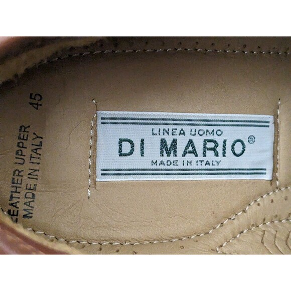 Linea Uomo Di Mario Loafers US 12 EU 45 Cognac Italy Worn Gently - Picture 11 of 11